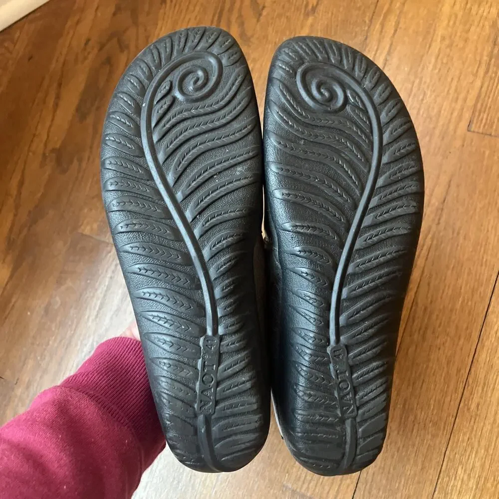 Naot Women’s Taupo Ballet Flats 41 Slip On Gray Leather Casual Comfort
